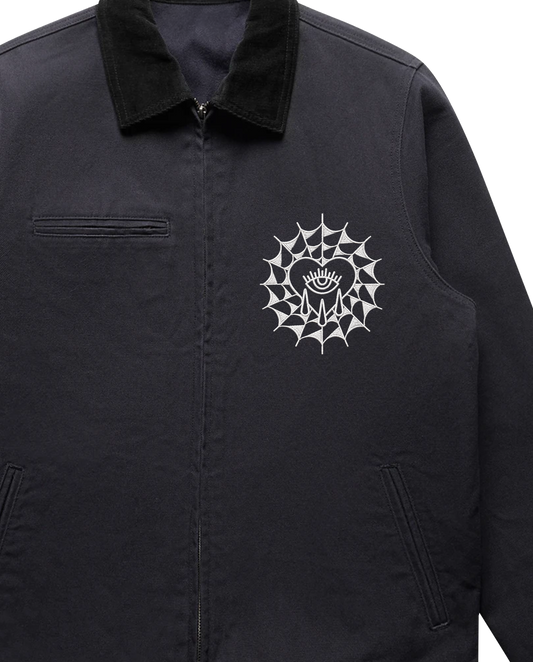 Embroidered Web / Canvas Jacket Blue