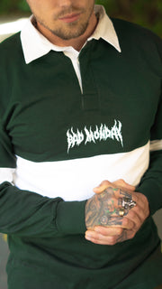 Metal Logo Panelled Rugby Shirt