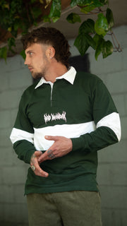 Metal Logo Panelled Rugby Shirt