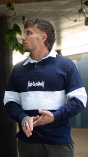 Metal Logo Panelled Rugby Shirt