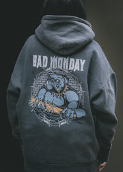 Vintage Relax Fit Bulldog Bat Hoodie