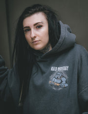 Vintage Relax Fit Bulldog Bat Hoodie