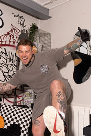 Born With Horns Heavy Tee / Faded Grey