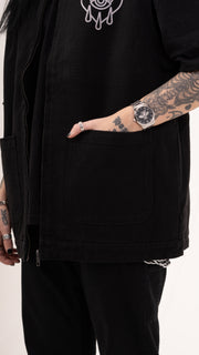 CH Canvas Vest Jacket Black