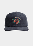 Embroidered Rose Cord Cap