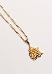Queen Skull Pendant Gold