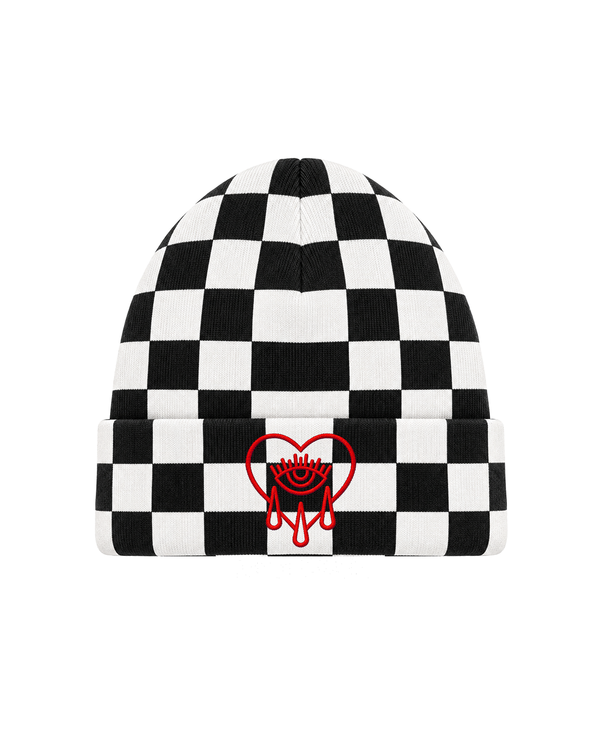Crying Heart / White Beanie