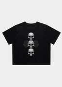 Skull Stack / Wo Cropped Tee