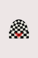 Death Moth Checked Beanie - Black
