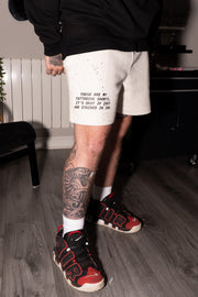 Tattooing Track Shorts Bone