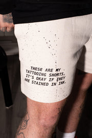 Tattooing Track Shorts Bone