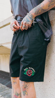 Black Rose Logo Walk Shorts
