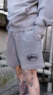 Oval Logo Faded Grey Track Shorts