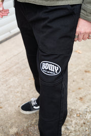 BDMY Logo Canvas Trousers Black