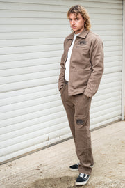 BDMY Logo Canvas Trousers Walnut