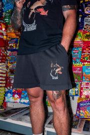 Doberman Faded Black Track Shorts
