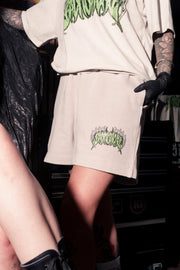 Bat Wings Green / Bone Track Shorts
