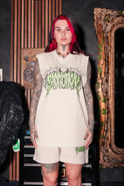 Bat Wings Green / Bone Track Shorts