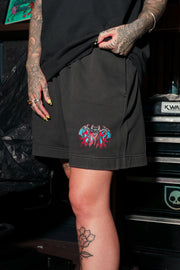 BDMY Bat Faded Black Track Shorts