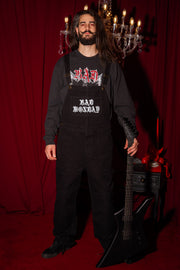 Spike Logo Canvas Overalls Black