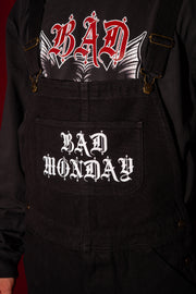 Spike Logo Canvas Overalls Black