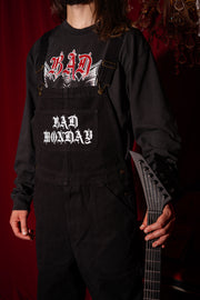 Spike Logo Canvas Overalls Black