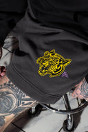 Metal Tiger Faded Black Track Shorts