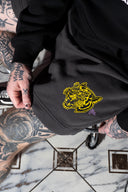 Metal Tiger Faded Black Track Shorts