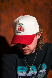 Cherry Skull Two Tone Curved Cap