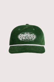 Embroidered Brutal Rope Cord Cap - Green