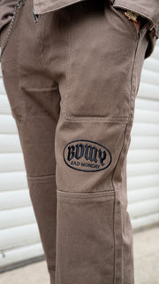BDMY Logo Canvas Trousers Walnut