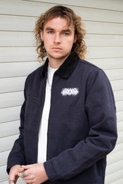 Metal Logo Canvas Jacket Blue