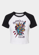 Burnout Club /  Wo Raglan Tee