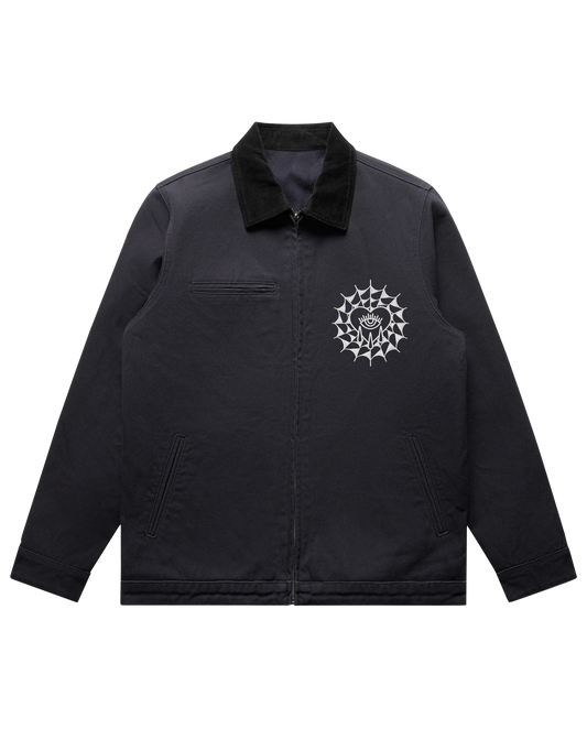 Embroidered Web / Canvas Jacket Blue