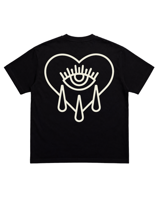 Crying Heart / Heavy Tee Back Print