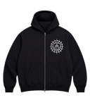 Embroidered Web / Zip Hood