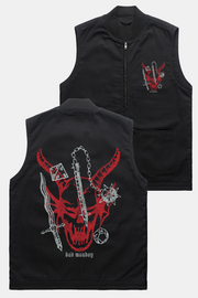 Hell Club Canvas Vest Jacket Black