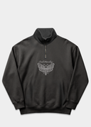 Death Moth 1/4 Zip Faded Black