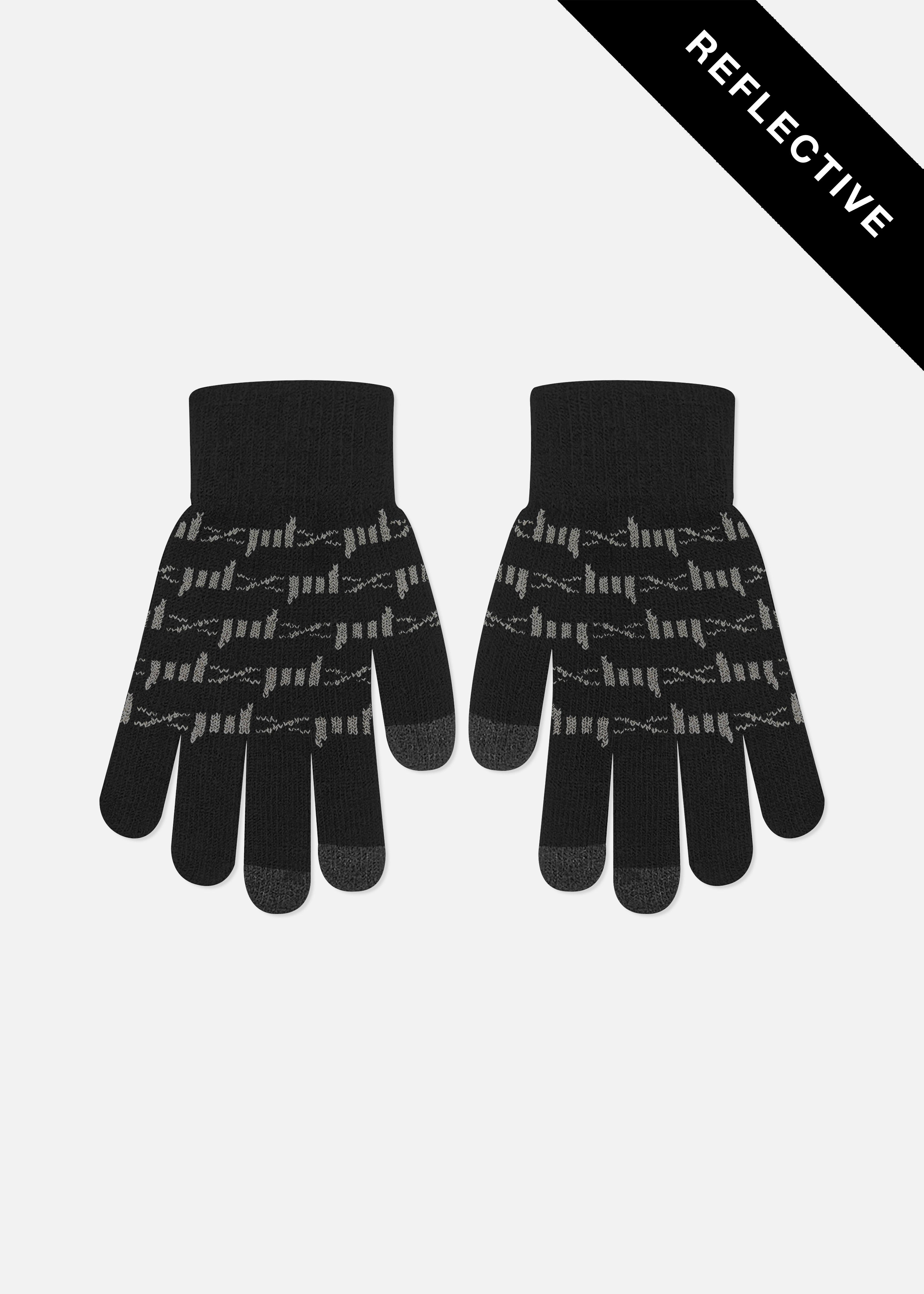 Reflective Barbed Wire Gloves – Black S/M